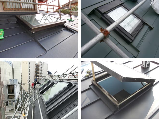 横浜屋根工事comの屋根トップライト（天窓）雨漏り防止工事